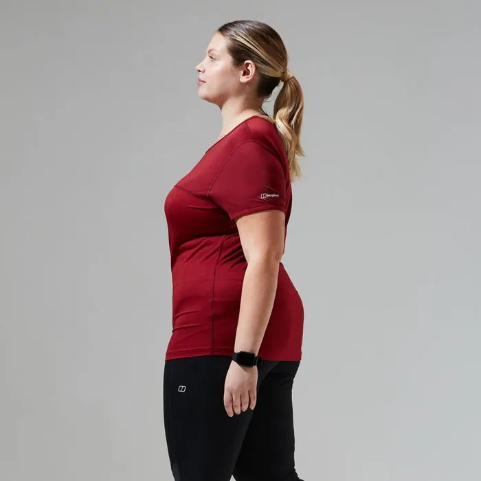 Technical Baselayers Women Berghaus Voyager Tech Tee Super Stretch Crew 8211 Dark Red