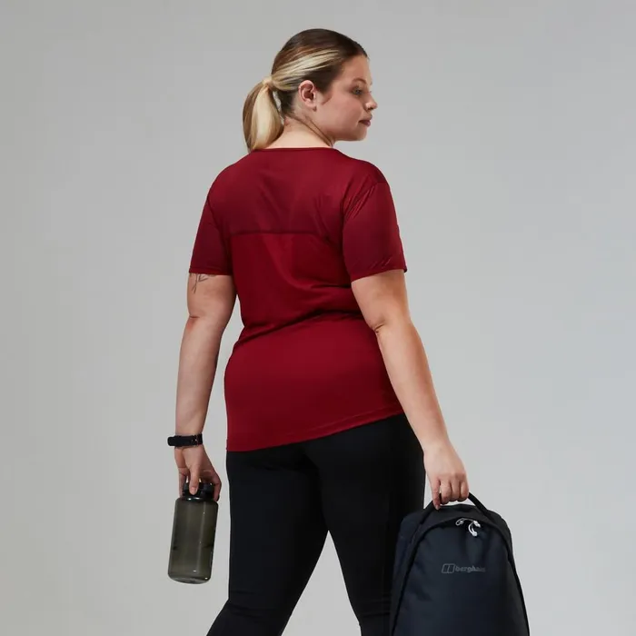 Technical Baselayers Women Berghaus Voyager Tech Tee Super Stretch Crew 8211 Dark Red