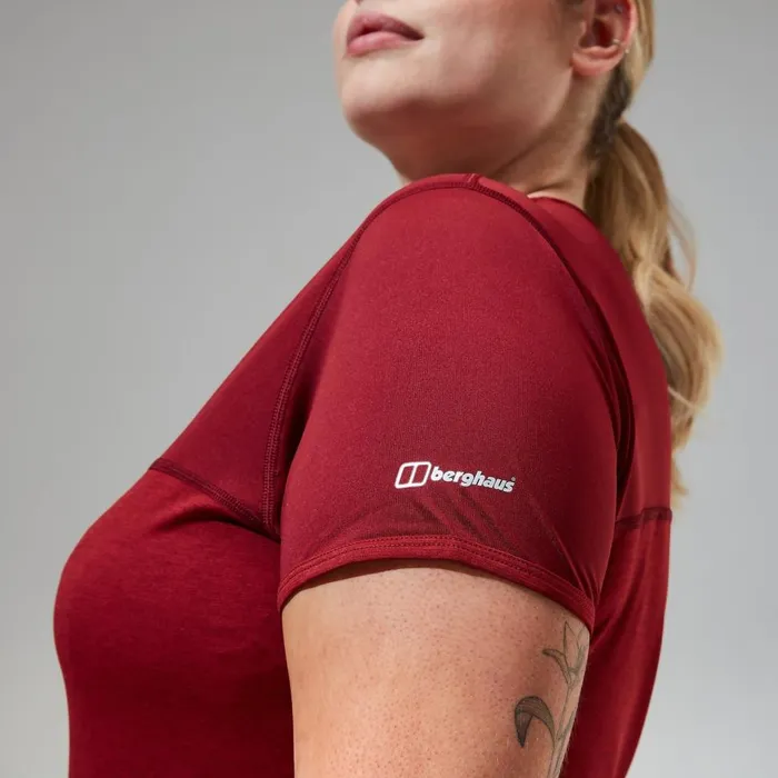 Technical Baselayers Women Berghaus Voyager Tech Tee Super Stretch Crew 8211 Dark Red