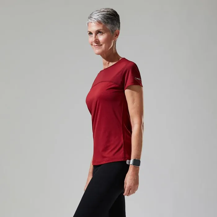 Technical Baselayers Women Berghaus Voyager Tech Tee Super Stretch Crew 8211 Dark Red