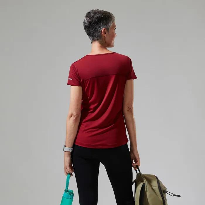 Technical Baselayers Women Berghaus Voyager Tech Tee Super Stretch Crew 8211 Dark Red