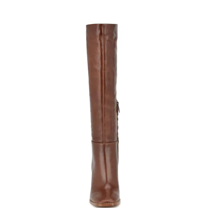 Temas Dress Boots Dark Natural Women Nine West Boots and Booties