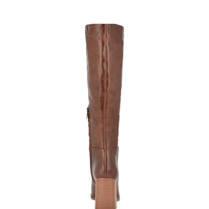 Temas Dress Boots Dark Natural Women Nine West Boots and Booties