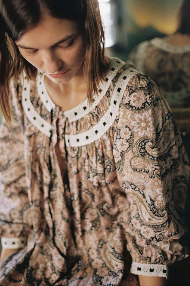 The Arabella Dress Carob Paisley Dresses Christy Dawn Women The Arabella Dress Carob Paisley Dresses Christy Dawn Women