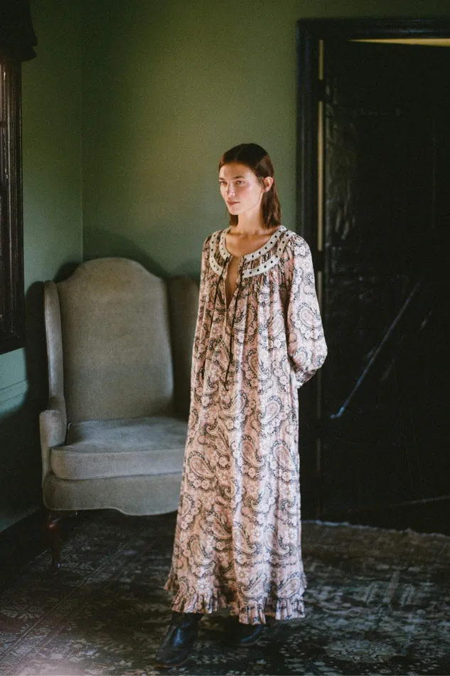 The Arabella Dress Carob Paisley Dresses Christy Dawn Women The Arabella Dress Carob Paisley Dresses Christy Dawn Women