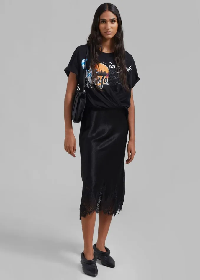 The Frankie Shop 31 Phillip Lim We Are NY Twist TShirt Slip Dress 8211 Black Multi Shop Dresses