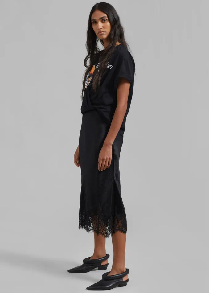 The Frankie Shop 31 Phillip Lim We Are NY Twist TShirt Slip Dress 8211 Black Multi Shop Dresses