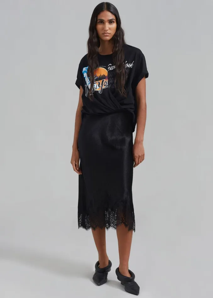 The Frankie Shop 31 Phillip Lim We Are NY Twist TShirt Slip Dress 8211 Black Multi Shop Dresses