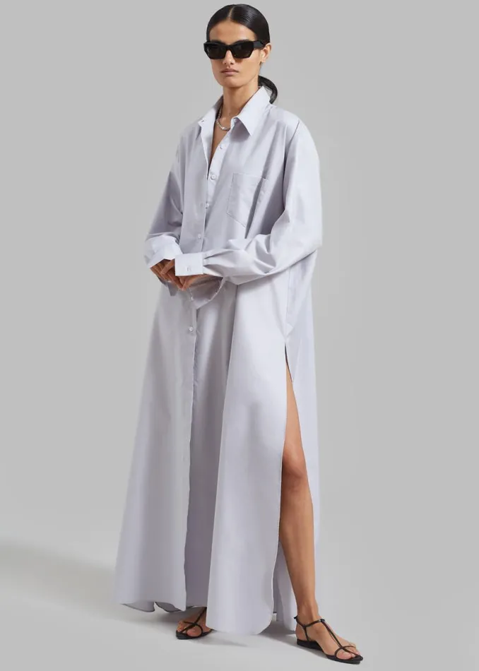 The Frankie Shop Avery Shirt Dress 8211 Grey Shop Dresses