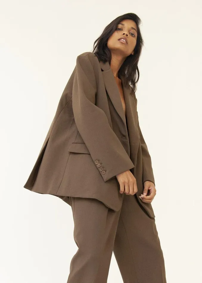 The Frankie Shop Bea Blazer 8211 Chocolate Shop Suits