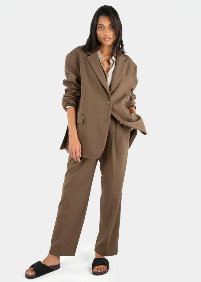 The Frankie Shop Bea Blazer 8211 Chocolate Shop Suits