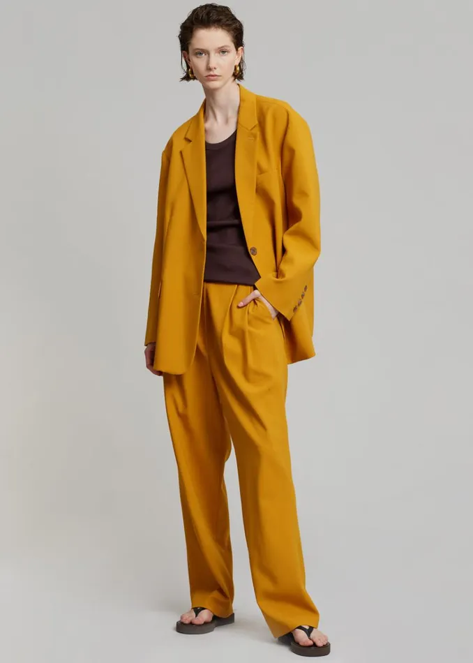 The Frankie Shop Bea Suit Pants 8211 Mustard Shop Suits