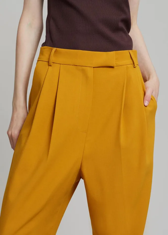 The Frankie Shop Bea Suit Pants 8211 Mustard Shop Suits