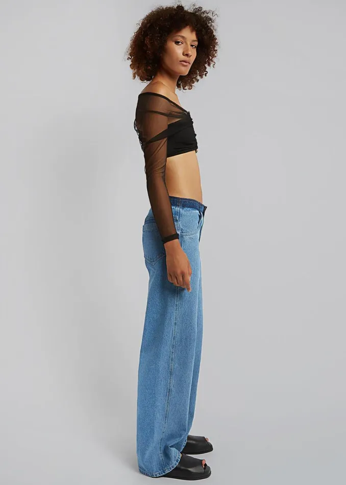The Frankie Shop Christopher Esber Polar Orbit Shawl Crop 8211 Black Shop Tops
