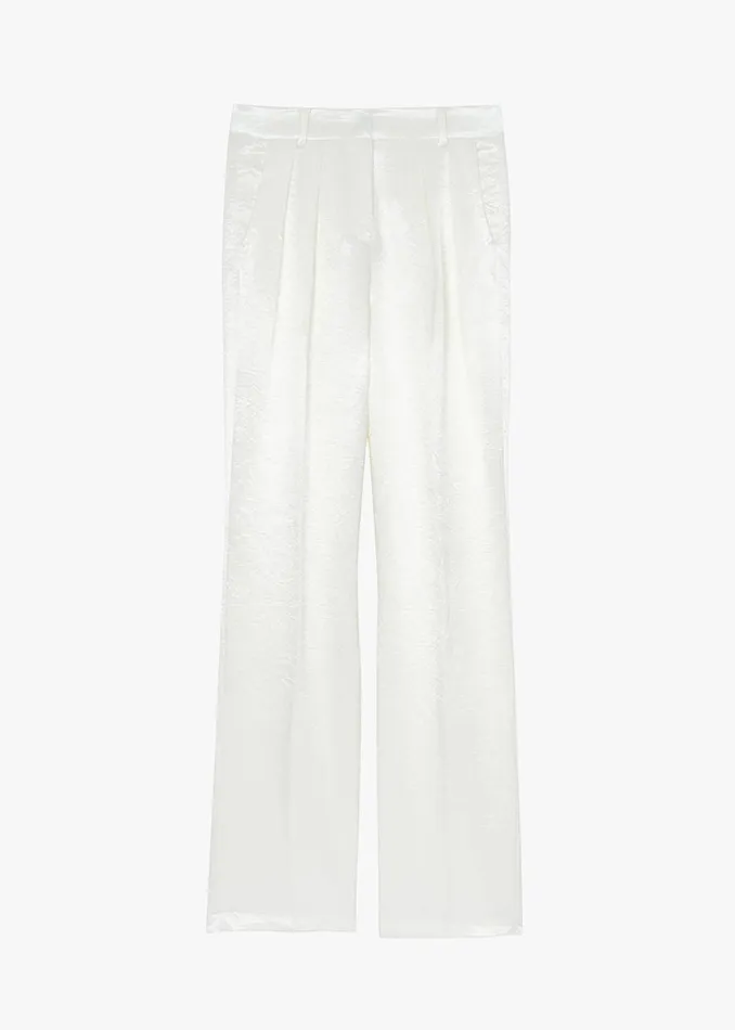 The Frankie Shop Elvira Pleated Trousers 8211 Ivory Shop Bottoms