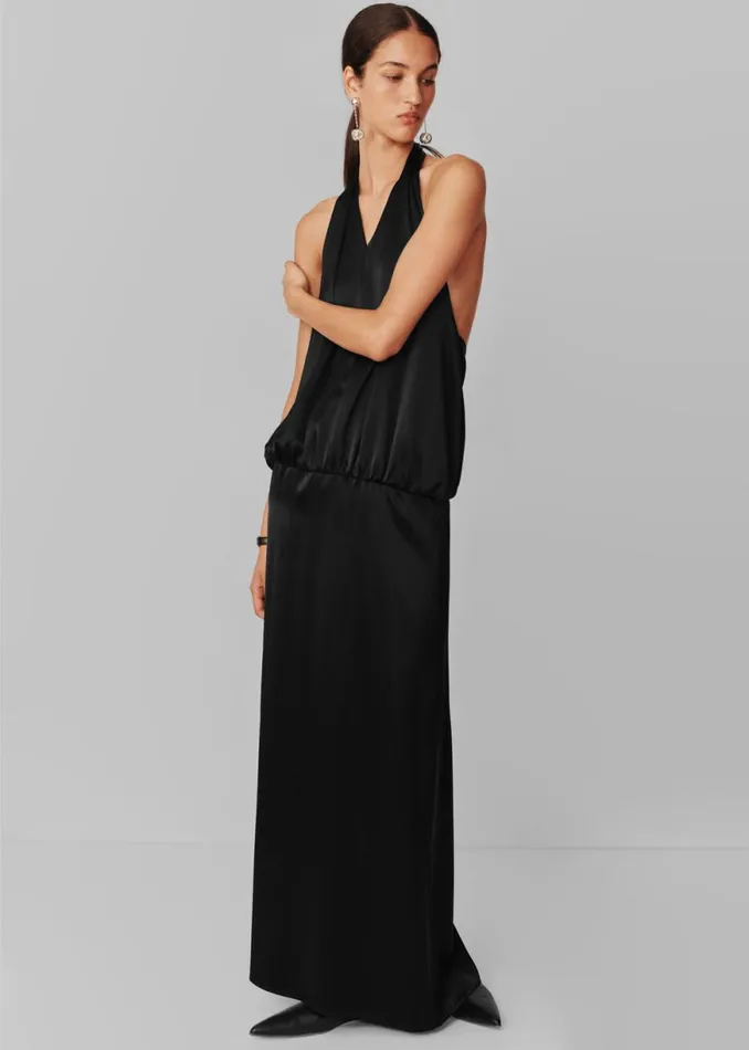 The Frankie Shop Esse Studios Mono Halter Dress 8211 Black Shop Clothing