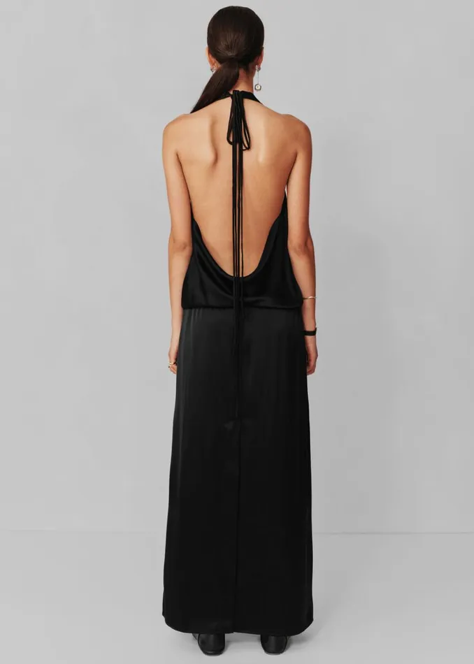 The Frankie Shop Esse Studios Mono Halter Dress 8211 Black Shop Clothing