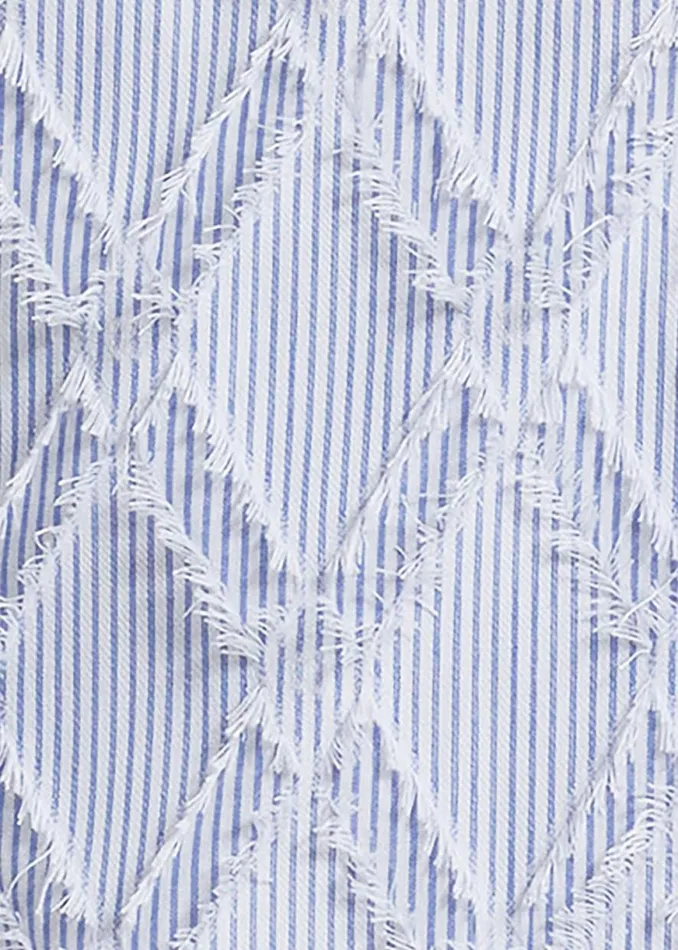 The Frankie Shop Este Fringe Boxer Shorts 8211 Blue Stripe Shop Clothing