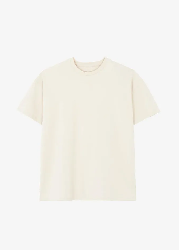 The Frankie Shop Faro Boxy Tee 8211 Beige Shop Tops