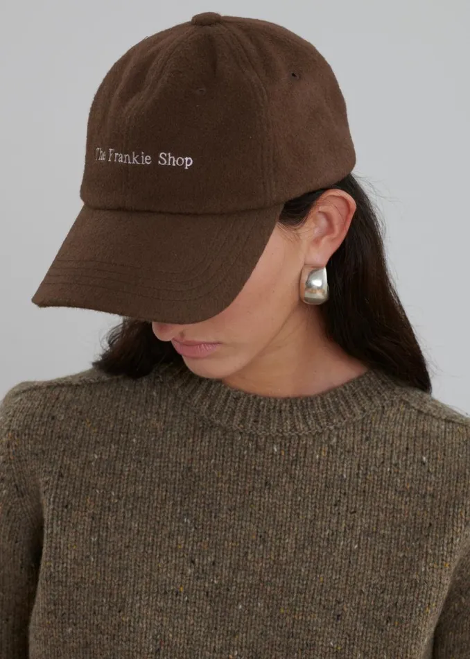 The Frankie Shop Frankie Wool Baseball Cap 8211 Chocolate Shop Accessories
