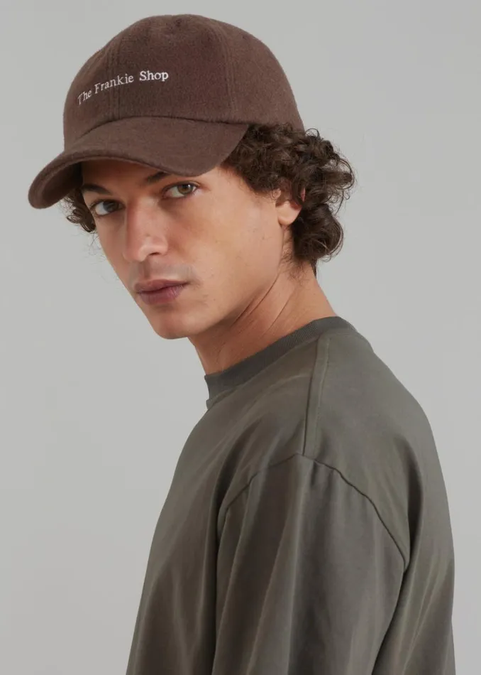 The Frankie Shop Frankie Wool Baseball Cap 8211 Chocolate Shop Accessories