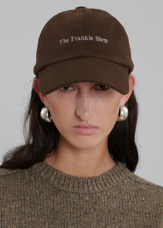 The Frankie Shop Frankie Wool Baseball Cap 8211 Chocolate Shop Accessories