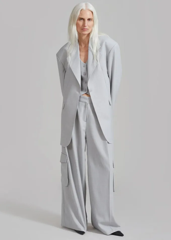 The Frankie Shop Gladys Blazer 8211 Grey Shop Suits