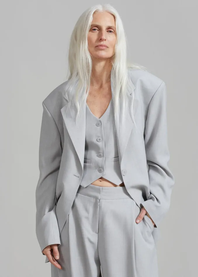 The Frankie Shop Gladys Blazer 8211 Grey Shop Suits