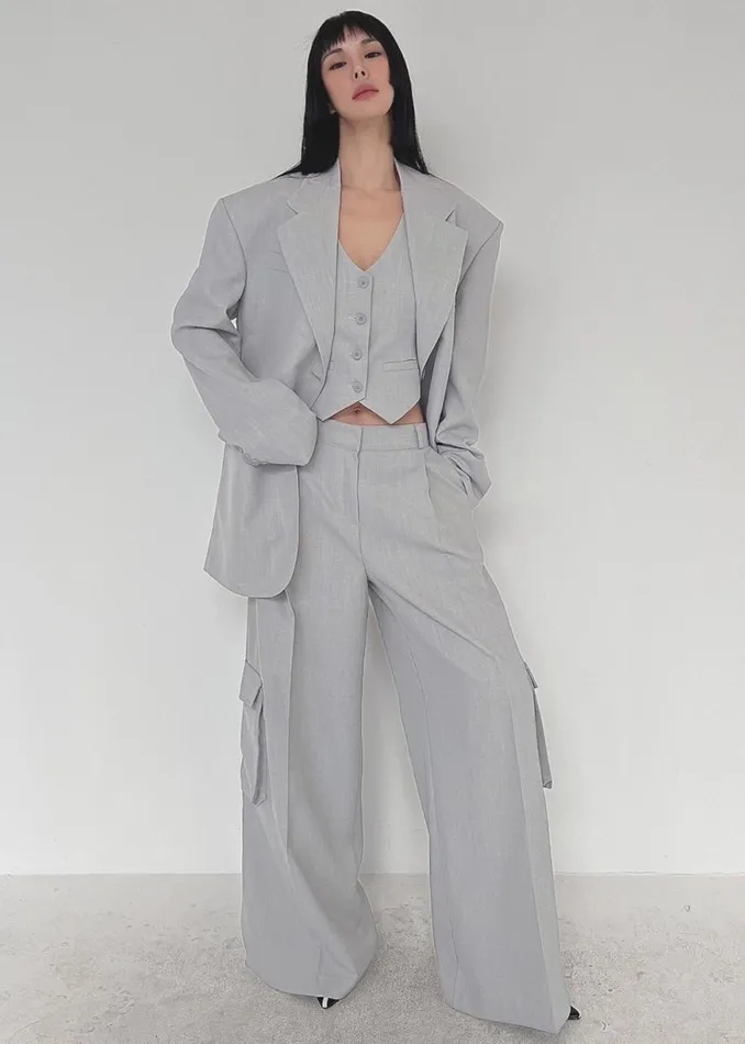 The Frankie Shop Gladys Blazer 8211 Grey Shop Suits