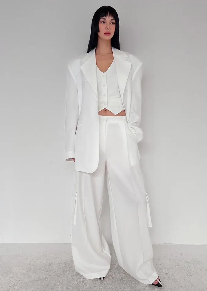 The Frankie Shop Gladys Blazer 8211 White Shop Suits