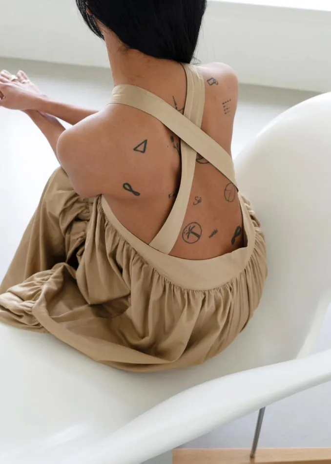 The Frankie Shop Gracie Halter Maxi Dress 8211 Beige Shop Dresses