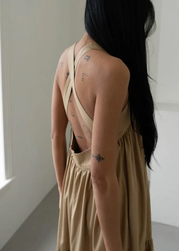 The Frankie Shop Gracie Halter Maxi Dress 8211 Beige Shop Dresses