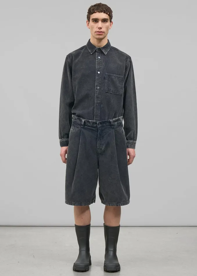 The Frankie Shop Haikure Bruce Velvet Shorts 8211 Gray Shop Clothing