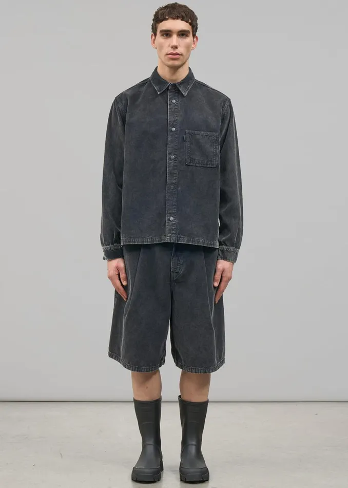 The Frankie Shop Haikure Bruce Velvet Shorts 8211 Gray Shop Clothing