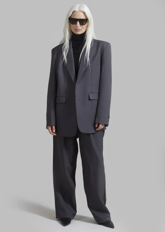The Frankie Shop Janell Blazer 8211 Dark Grey Shop Suits