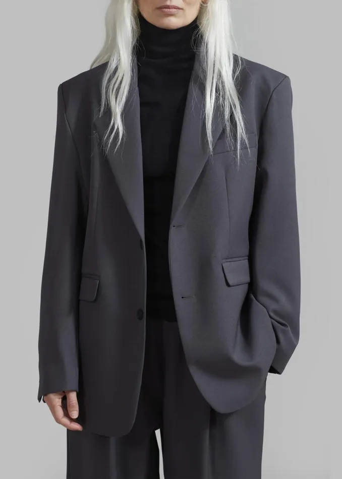 The Frankie Shop Janell Blazer 8211 Dark Grey Shop Suits