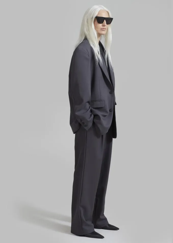The Frankie Shop Janell Blazer 8211 Dark Grey Shop Suits