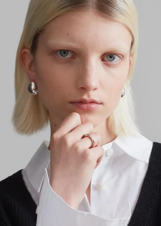 The Frankie Shop Jasmin Sparrow Classic Hoops 8211 Silver Shop Accessories