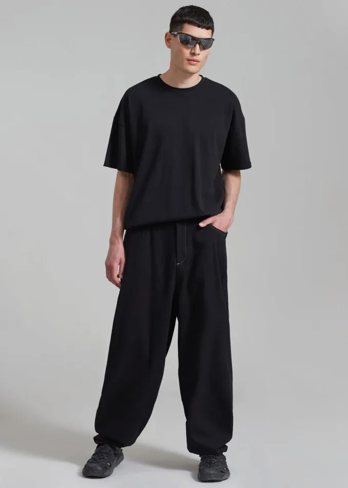 The Frankie Shop Joshua Baggy Pants 8211 Black Shop Clothing
