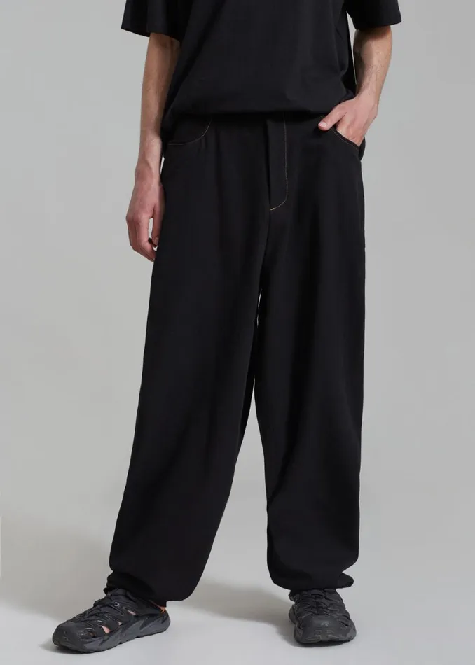 The Frankie Shop Joshua Baggy Pants 8211 Black Shop Clothing