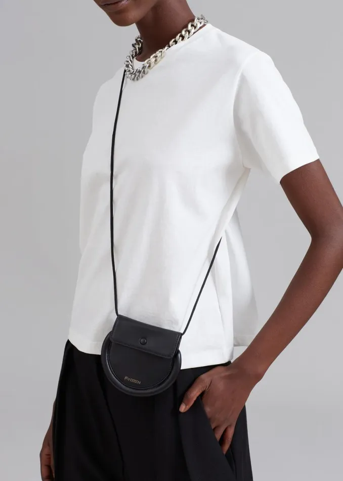 The Frankie Shop JW Anderson BumperMoon Coin Purse 8211 Black Shop Accessories