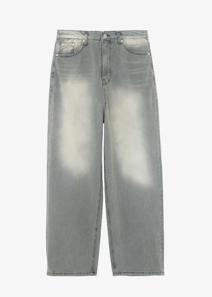 The Frankie Shop Kane Wide Jeans 8211 Grey Wash Shop Denim