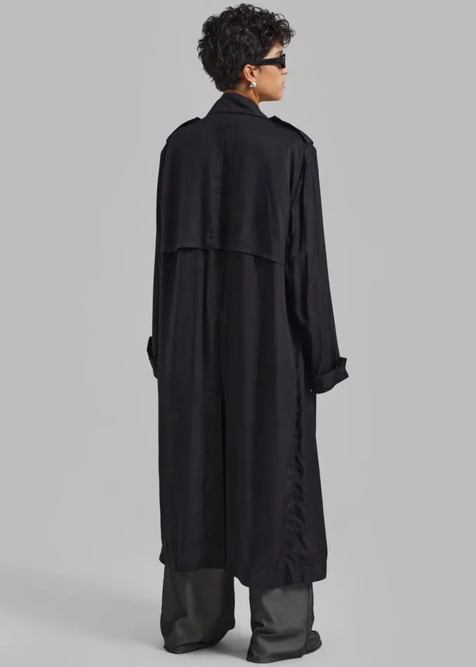 The Frankie Shop Karolina Trench Coat 8211 Black Shop Outerwear