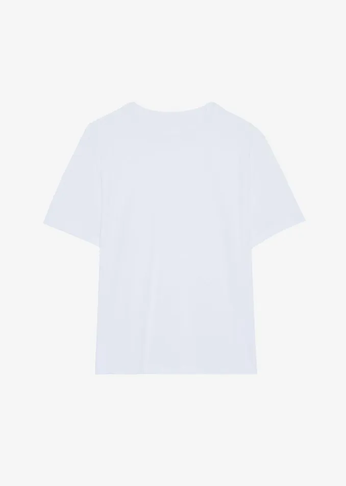 The Frankie Shop Lilou Simple Tee 8211 Optic White Shop Tops