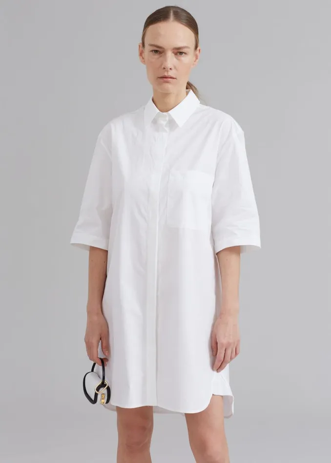 The Frankie Shop Loulou Studio Evora Shirt Dress 8211 White Shop Dresses