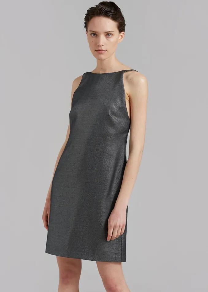 The Frankie Shop MATIN Byblos Backless Mini 8211 Silver Shop Dresses