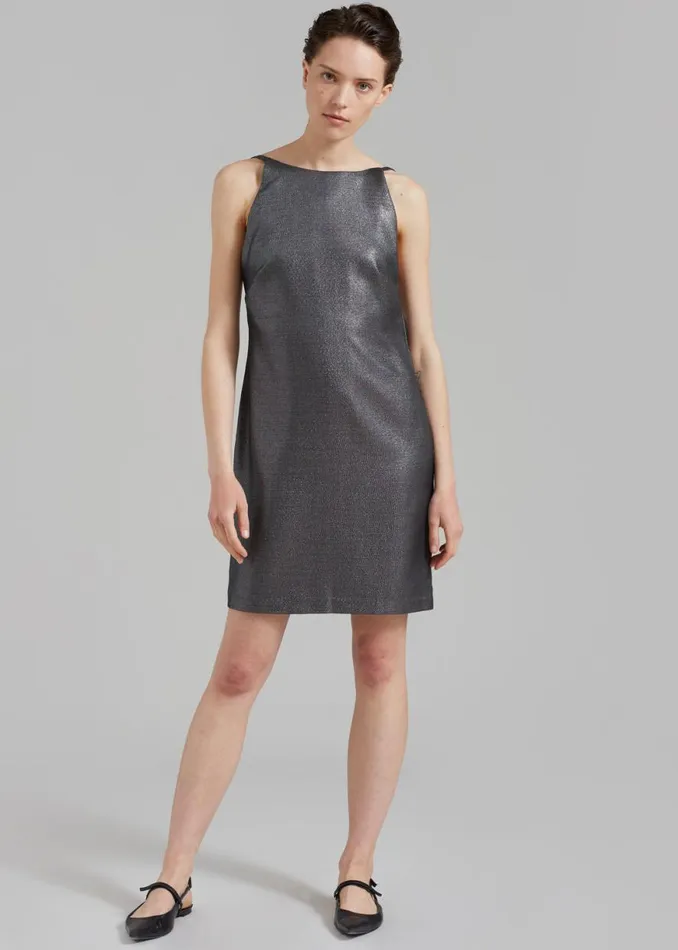 The Frankie Shop MATIN Byblos Backless Mini 8211 Silver Shop Dresses