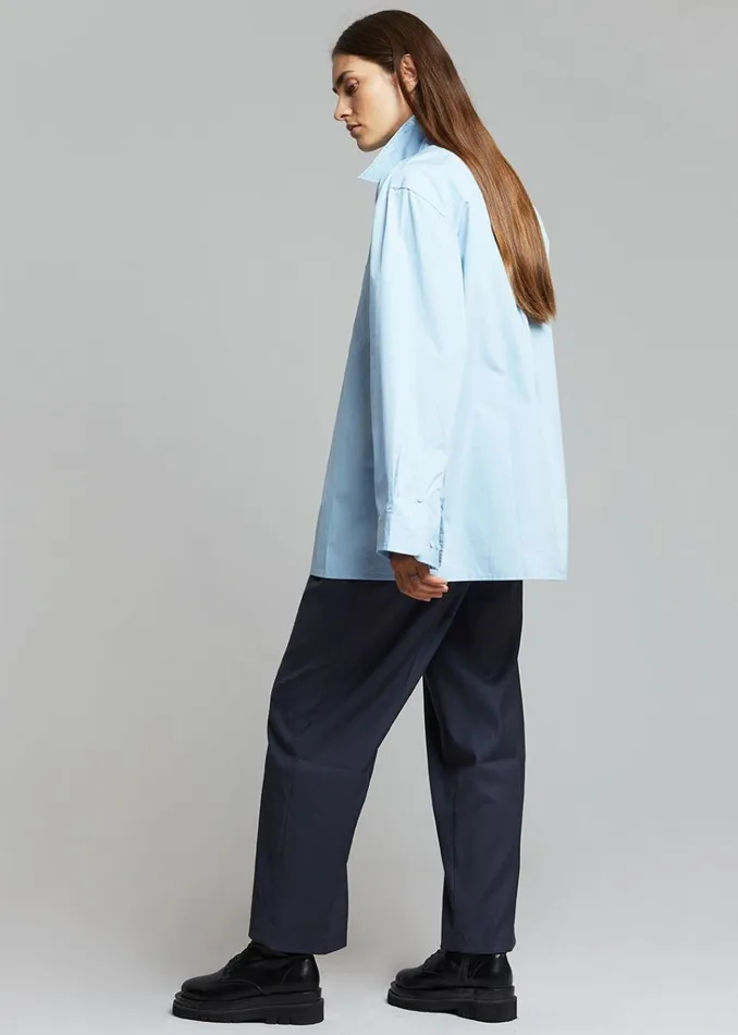 The Frankie Shop Mayim Oversized Shirt 8211 Sky Shop Tops