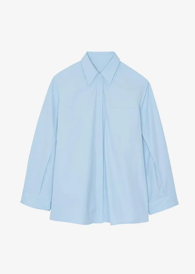 The Frankie Shop Mayim Oversized Shirt 8211 Sky Shop Tops