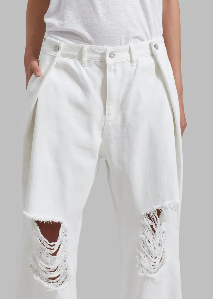 The Frankie Shop Mercer Ripped Jeans 8211 White Shop Clothing